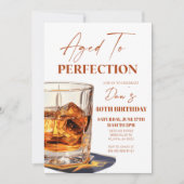 Geburtstagsparty von Whisky Glass Einladung (Vorderseite)