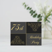 Geburtstagsparty-Vorrat Einladungspostkarte (Stehend Vorderseite)