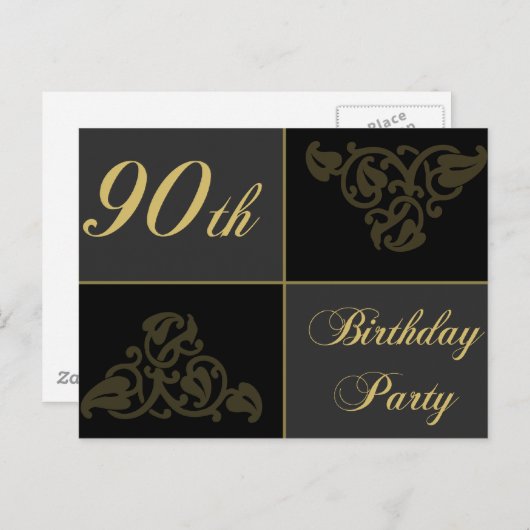 Geburtstagsparty-Vorrat Einladungspostkarte (Vorne/Hinten)