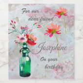 Geburtstagsparty Weinetikett (Einzelnes Label)