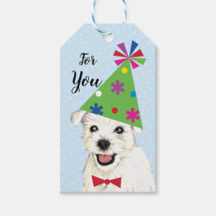 Geburtstagsparty Westie Gift Tags Geschenkanhänger