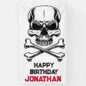 Geburtstagsparty wie ein Piraten Banner (Vertikal)