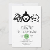 Geburtstagsparty Wilde Tiere Party Einladung (Vorderseite)