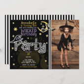 Geburtstagsparty zu Halloween Einladung (Vorne/Hinten)