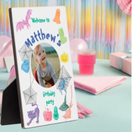 Geburtstagsparty zu Halloween Fotoplatte