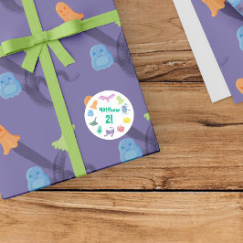 Geburtstagsparty zu Halloween Runder Aufkleber