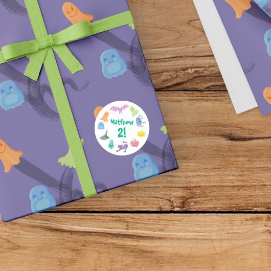 Geburtstagsparty zu Halloween Runder Aufkleber