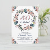 Geburtstagsparty zum 50. Mal Einladung (Stehend Vorderseite)
