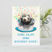 Geburtstagsparty zum Thema Fußball Einladung (Stehend Vorderseite)