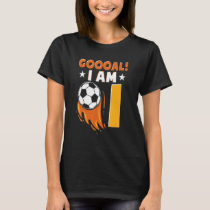 Geburtstagsparty zum Thema Fußball Geburtstag 1 Ja T-Shirt