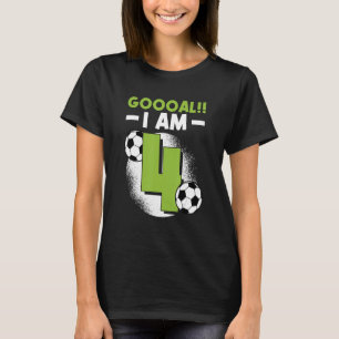 Geburtstagsparty zum Thema Fußball Geburtstag 4 Ja T-Shirt