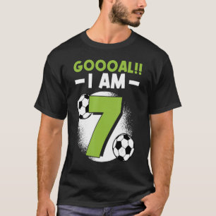 Geburtstagsparty zum Thema Fußball Geburtstag 7 Ja T-Shirt