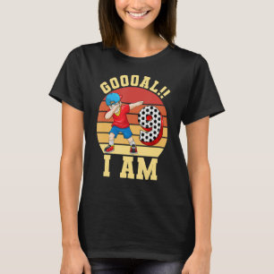 Geburtstagsparty zum Thema Fußball Geburtstag 9 Ja T-Shirt