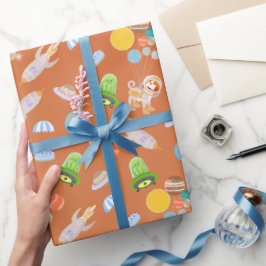 Geburtstagsparty zum Thema "Mars Astronautenjunge" Geschenkpapier