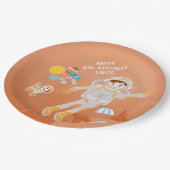 Geburtstagsparty zum Thema "Mars Astronautenjunge" Pappteller (Schrägansicht)