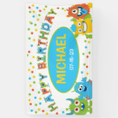 Geburtstagsparty zum Thema Monster Banner (Vertikal)