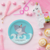 Geburtstagsparty zum Thema niedliche Haie Pappteller (Party)