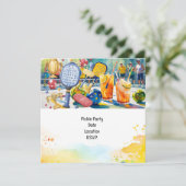 Geburtstagsparty zum Thema Pickleball Einladung (Stehend Vorderseite)