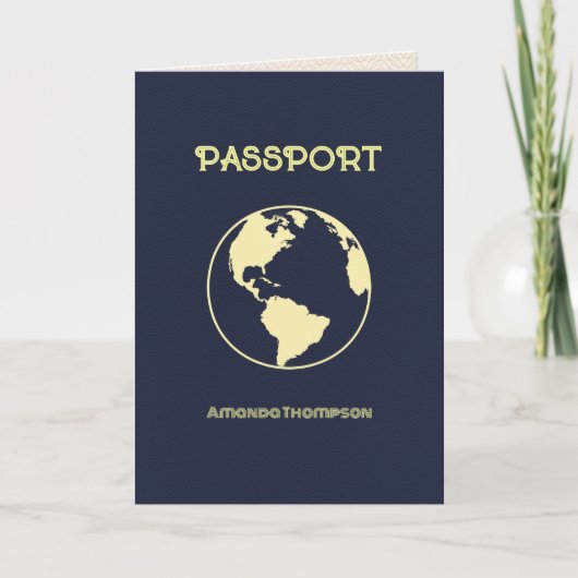 Geburtstagsparty zum Thema Retro Passport Einladung (Vorderseite)