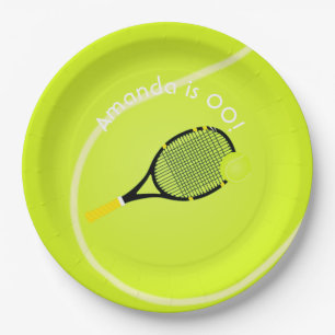 Geburtstagsparty zum Thema Tennis personalisiert Pappteller