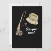 Geburtstagsparty zum Thema Vintages Angeln Einladung (Rückseite)