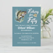 Geburtstagsparty zum Thema Vintages Angeln Einladung (Stehend Vorderseite)