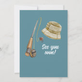 Geburtstagsparty zum Thema Vintages Angeln Einladung (Rückseite)