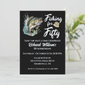 Geburtstagsparty zum Thema Vintages Angeln Einladung (Stehend Vorderseite)