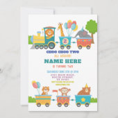 Geburtstagsparty: Zwei Tiere zur Einladung (Vorderseite)