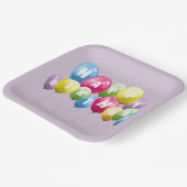 Geburtstagspartys auf Lila Pappteller (Gewinkelt)