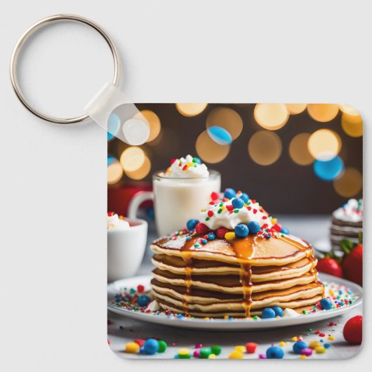 Geburtstagspfannkuchen Schlüsselanhänger (Vorderseite)