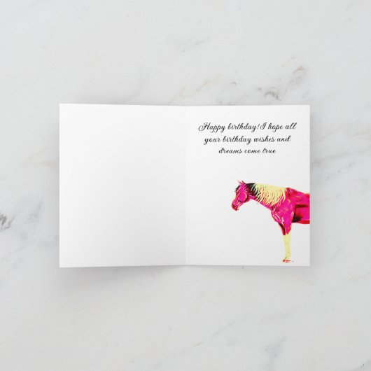 Geburtstagspferd Karte (Innenseite)
