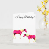 Geburtstagspferd Karte (Gelbe Blume)