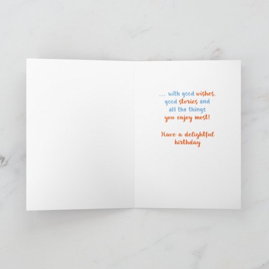 Geburtstagspile der Bücher Karte (Innenseite)