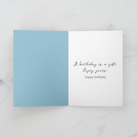 Geburtstagspinsel mit Gipskraut Karte (Innenseite)