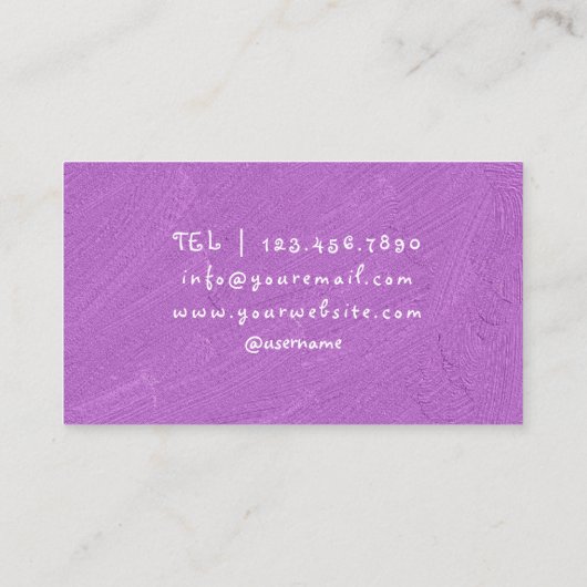 Geburtstagsplanung der Visitenkarte (Rückseite)