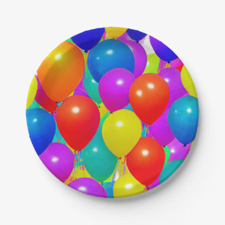 Geburtstagsplatte mit Ballondesign Pappteller