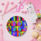 Geburtstagsplatte mit Geschenkdesign Pappteller (Party)