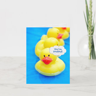 Geburtstagspool-Party mit gelben Enten Einladung