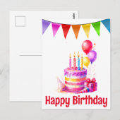 Geburtstagspostkarten Postkarte (Vorne/Hinten)