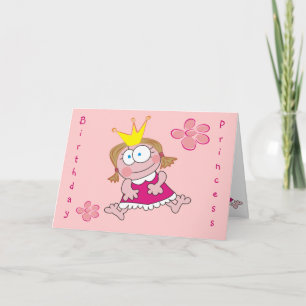 Geburtstagsprincess Niedlich Girl Pink Grußkarten Karte