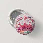 Geburtstagsprinzessin Button (Vorne & Hinten)