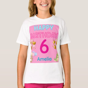 Geburtstagsprinzessin – Personalisiertes Mädchen-P T-Shirt