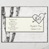 Geburtstagsprogramm "Carved Birch Tree" (Vorderseite)