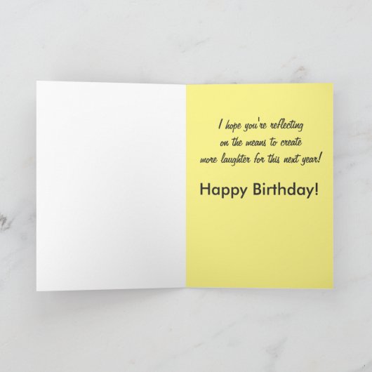 Geburtstagsreflexion Karte (Innenseite)