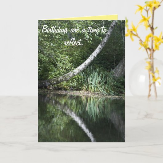Geburtstagsreflexion Karte (Gelbe Blume)