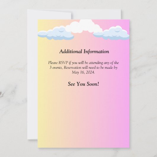 Geburtstagsreise Einladung (Rückseite)