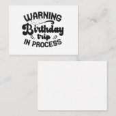 Geburtstagsreise in Arbeit Funny Cruising Mitteilungskarte (Vorne/Hinten)