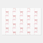 Geburtstagsrosabogen weißes Mädchen Geschenkpapier Set (Vorderseite 3)