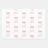 Geburtstagsrosabogen weißes Mädchen Geschenkpapier Set (Vorderseite 2)